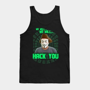 We Will We Will HACK YOU Queen x Anonymous Collab Corny Dumb Stupid Ugly Shirts Tank Top